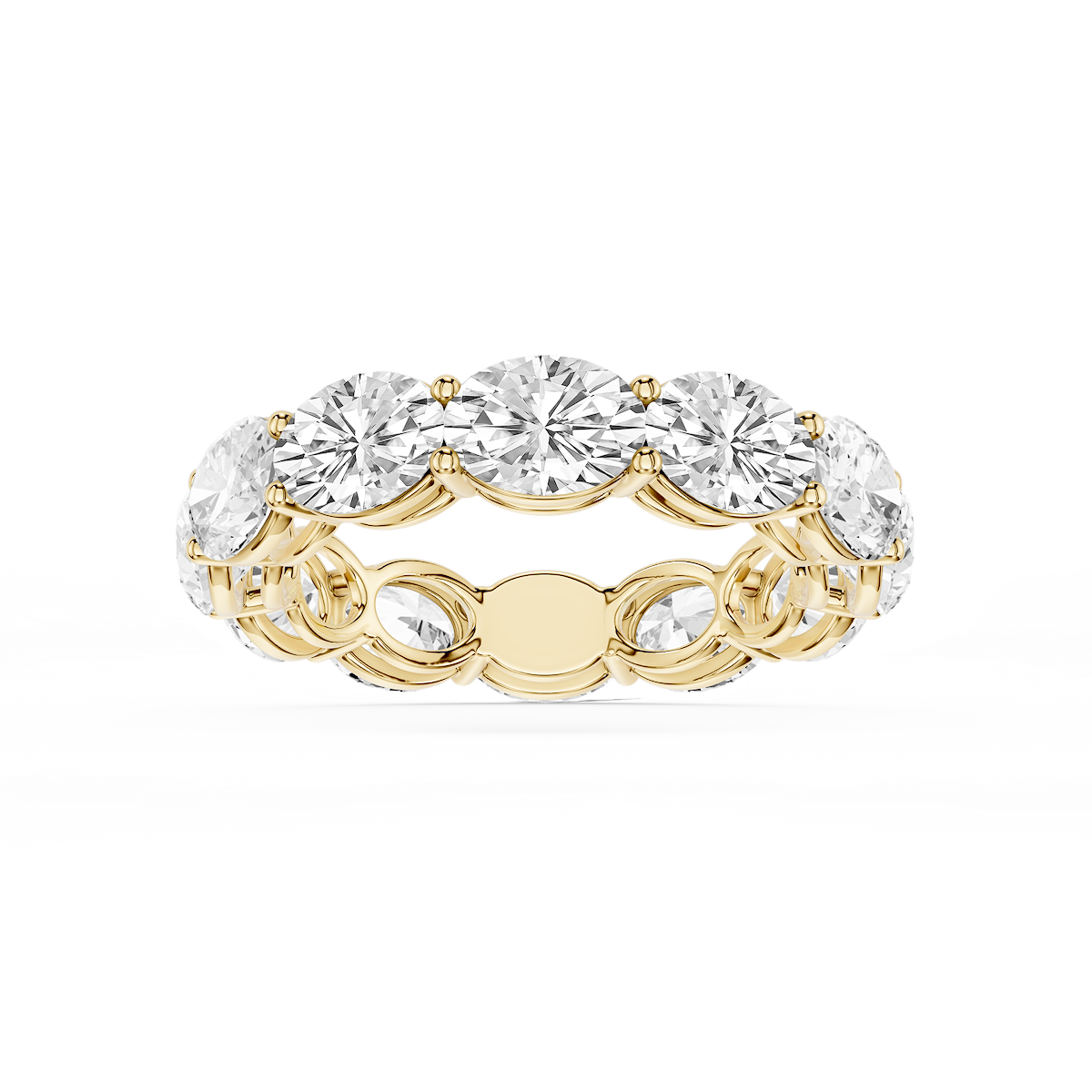 Juliet Oval Lab Grown Diamond East West Shared Prong Eternity Band