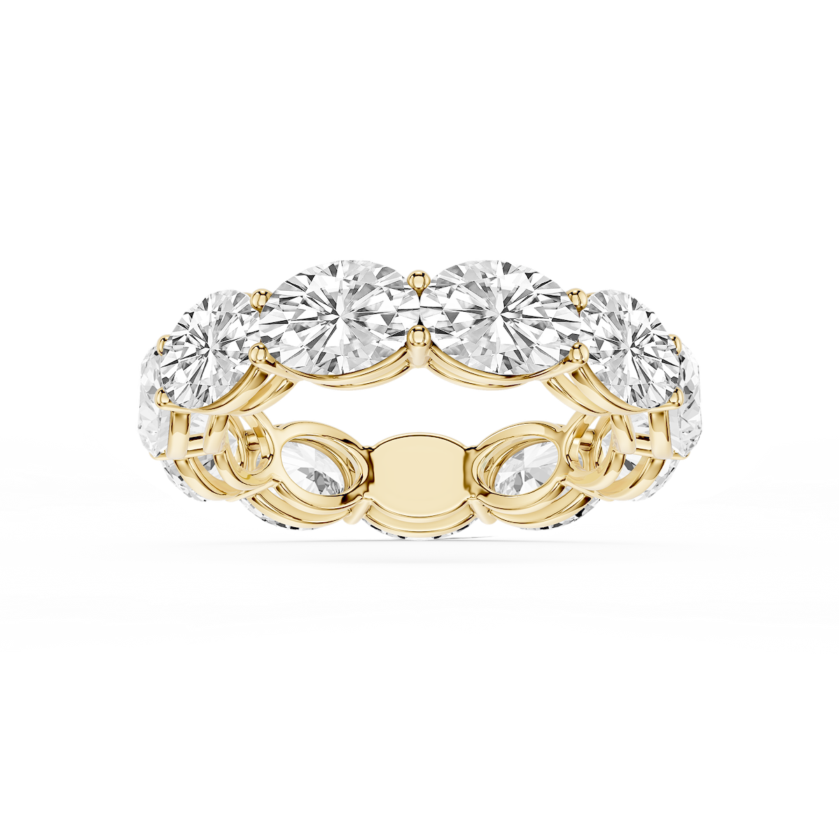 Juliet Oval Lab Grown Diamond East West Shared Prong Eternity Band