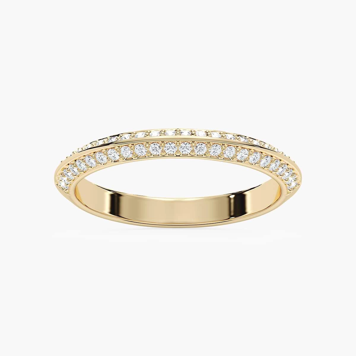 Autumn 1/3 ctw Round Lab Grown Diamond Knife Edge Pave Wedding Band