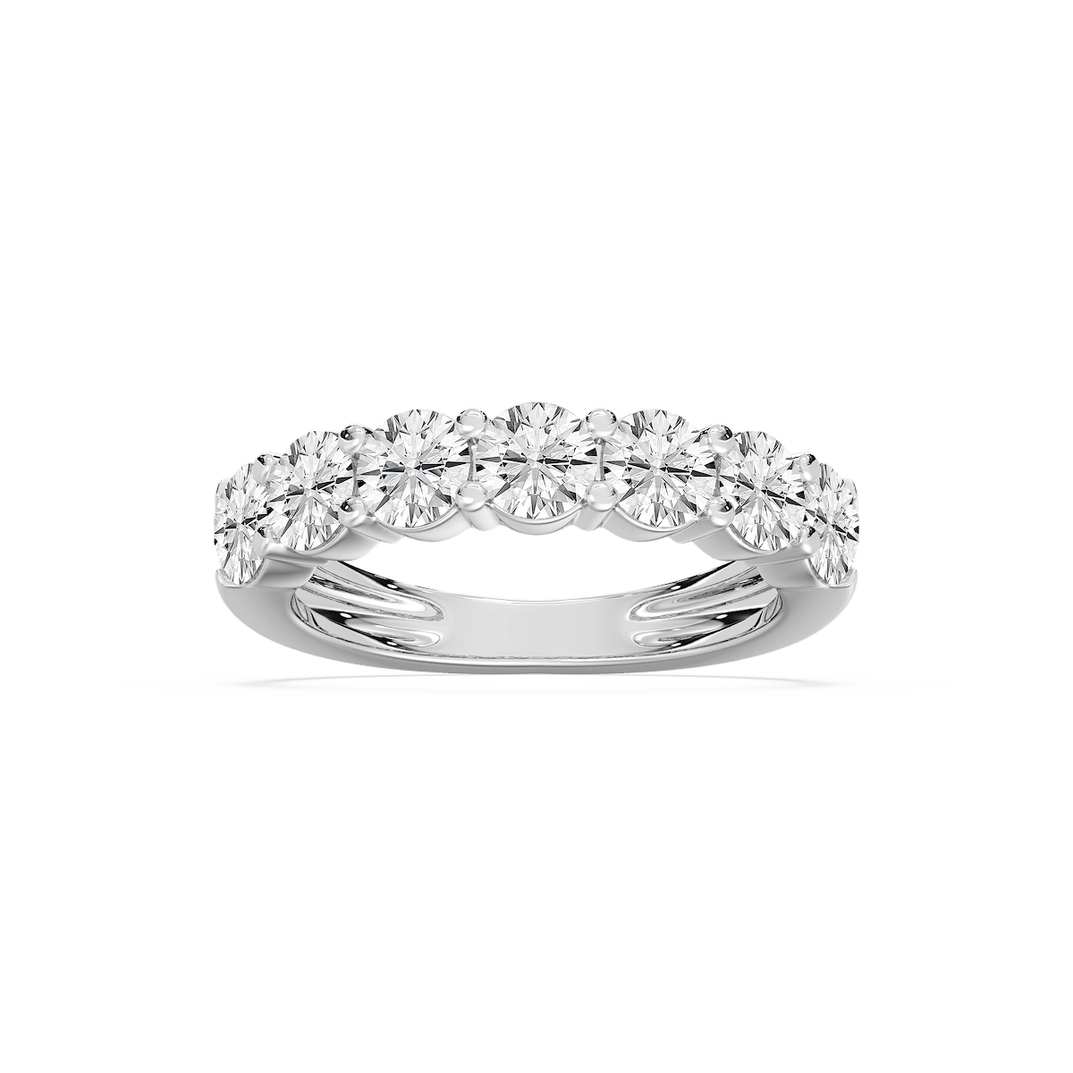 Lettie 2 ctw Round Lab Grown Diamond 7 Stone Anniversary Band