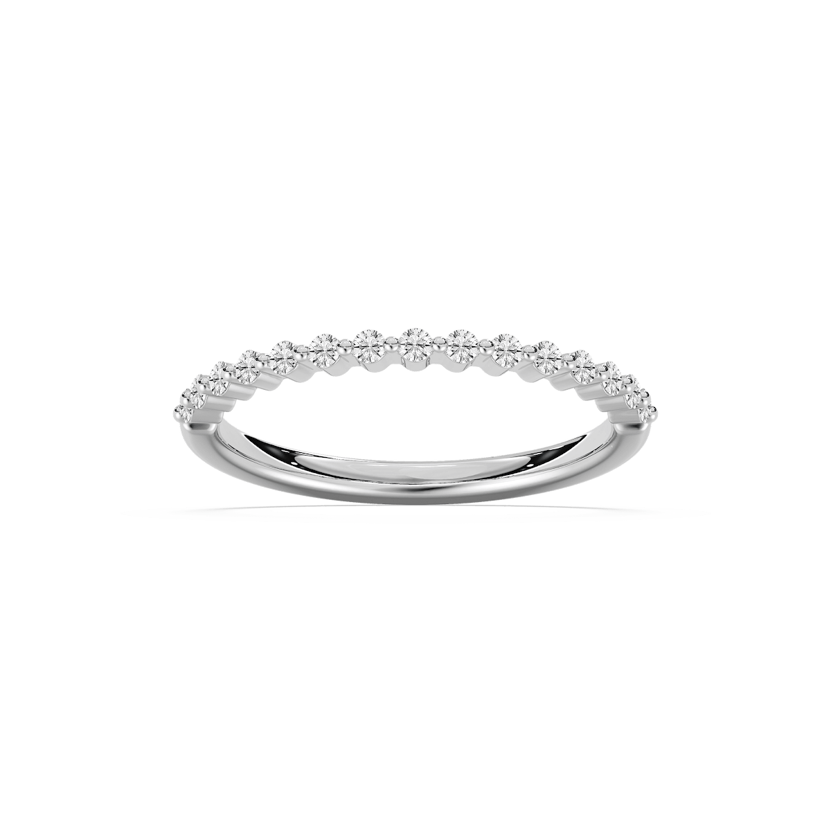 Melodie 1/5 ctw Round Lab Grown Diamond Shared Prong Stackable Band