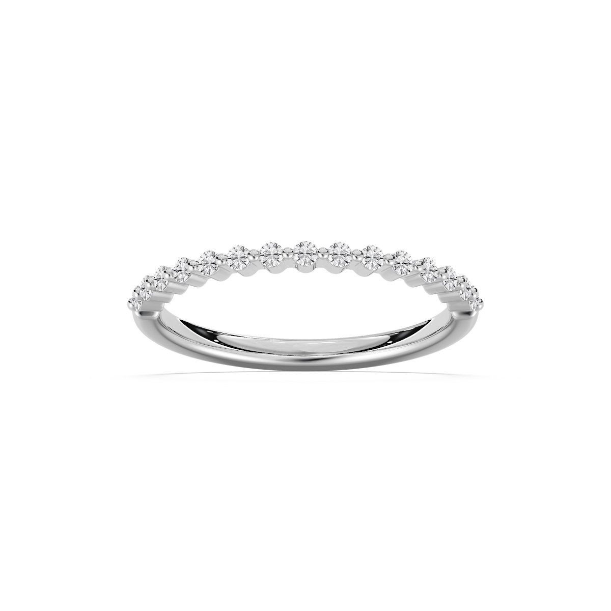 Melodie 1/5 ctw Round Lab Grown Diamond Shared Prong Stackable Band