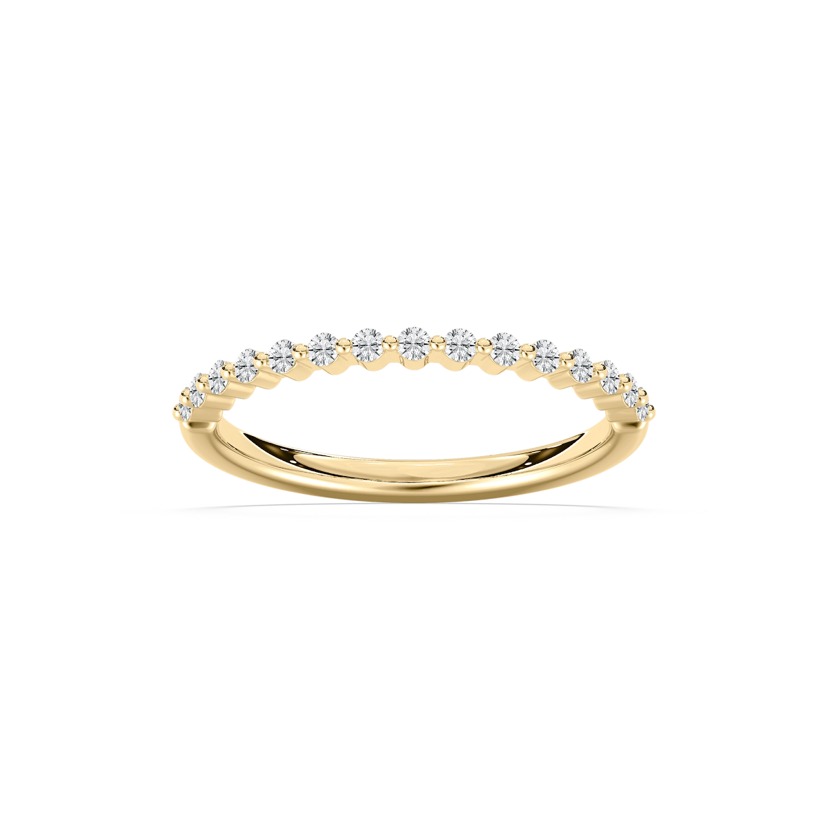 Melodie 1/5 ctw Round Lab Grown Diamond Shared Prong Stackable Band