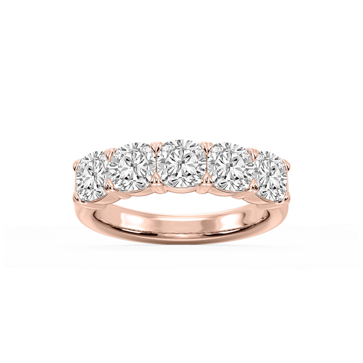 Kate Cushion Lab Grown Diamond 5-Stone V-Prong Anniversary Band