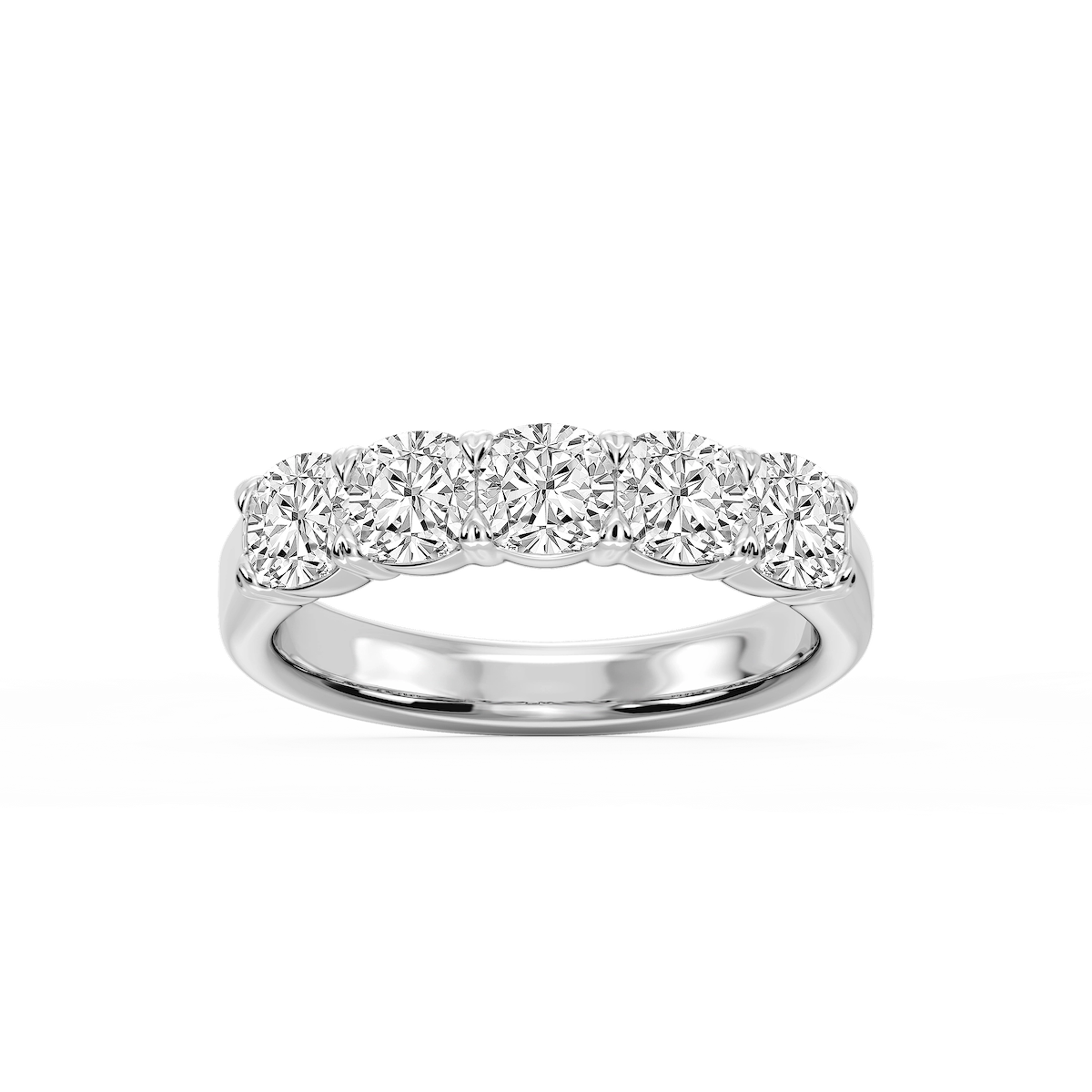 Kate Cushion Lab Grown Diamond 5-Stone V-Prong Anniversary Band