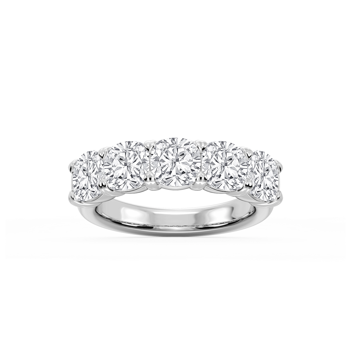 Kate Cushion Lab Grown Diamond 5-Stone V-Prong Anniversary Band
