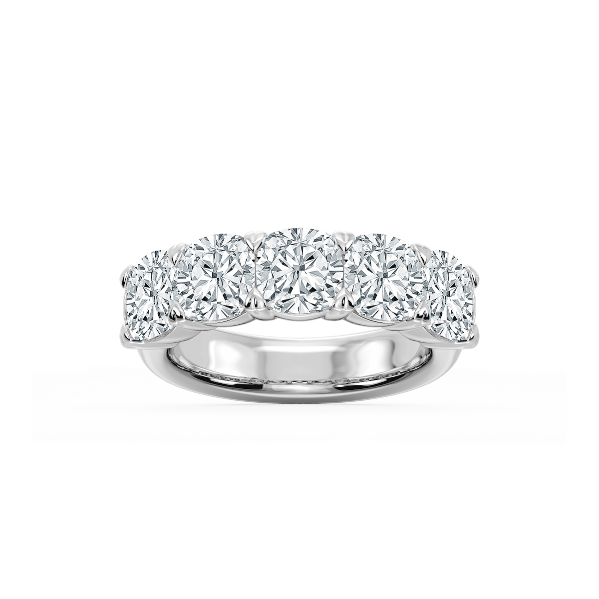Kate Cushion Lab Grown Diamond 5-Stone V-Prong Anniversary Band