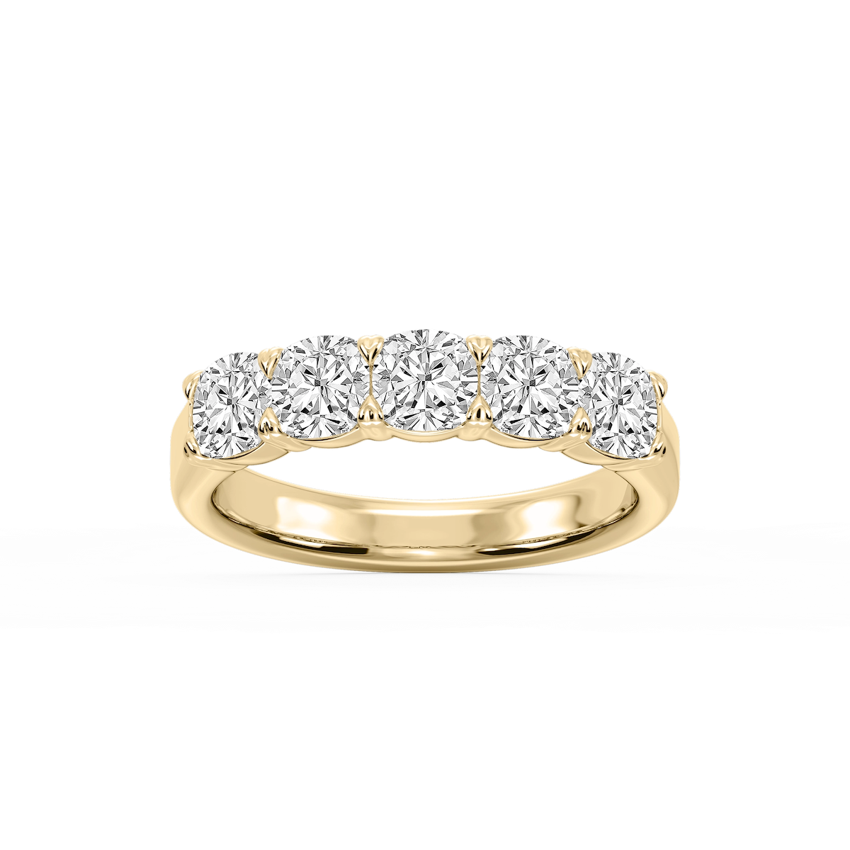 Kate Cushion Lab Grown Diamond 5-Stone V-Prong Anniversary Band