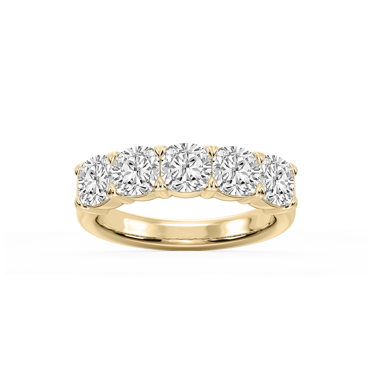 Kate Cushion Lab Grown Diamond 5-Stone V-Prong Anniversary Band