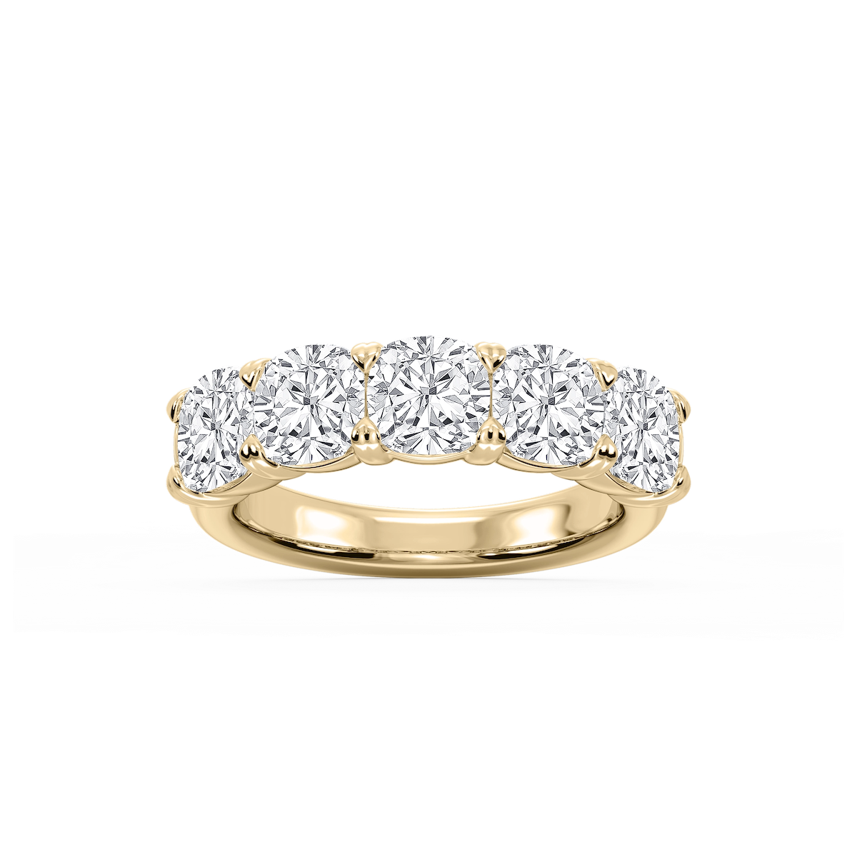 Kate Cushion Lab Grown Diamond 5-Stone V-Prong Anniversary Band