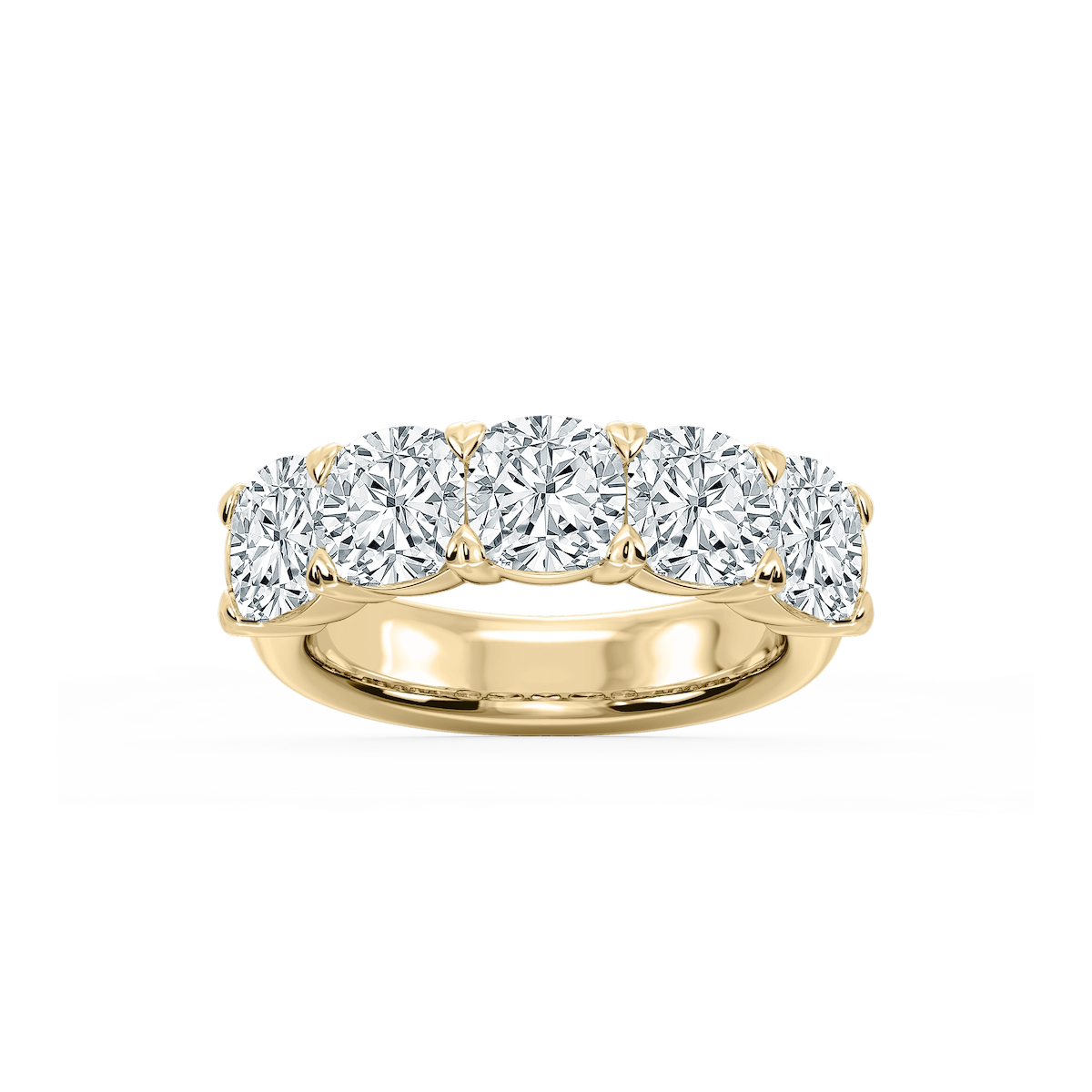 Kate Cushion Lab Grown Diamond 5-Stone V-Prong Anniversary Band