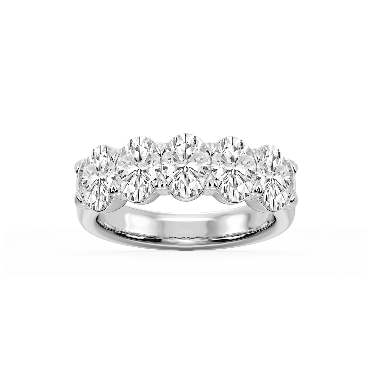 Kate Oval Lab Grown Diamond 5-Stone V-Prong Anniversary Band
