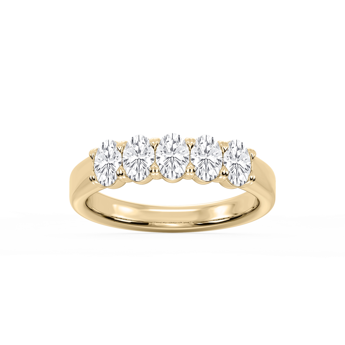 Kate Oval Lab Grown Diamond 5-Stone V-Prong Anniversary Band