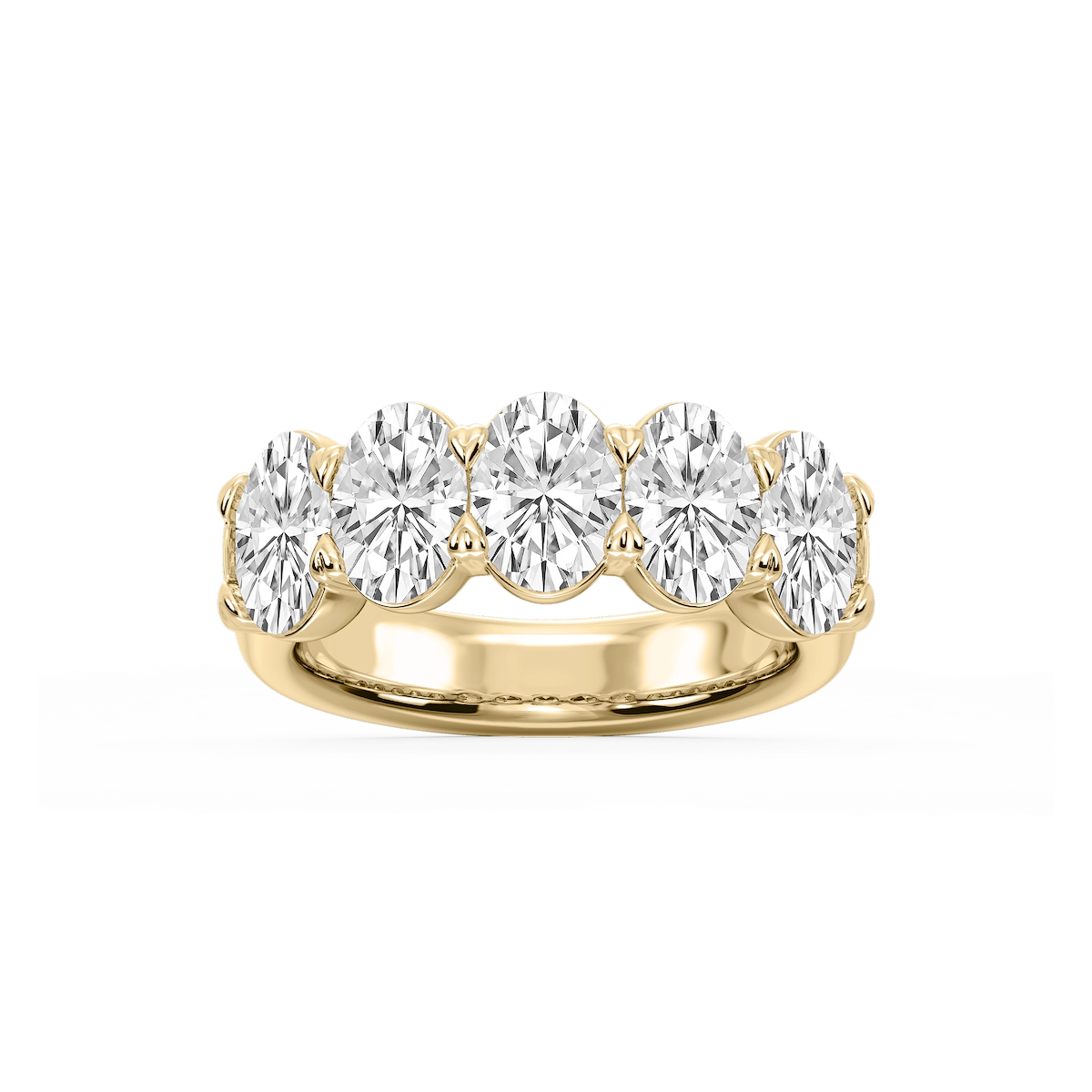 Kate Oval Lab Grown Diamond 5-Stone V-Prong Anniversary Band