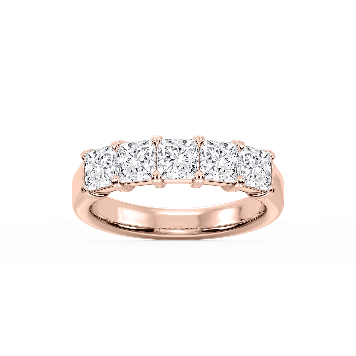 Kate Princess Lab Grown Diamond 5-Stone V-Prong Anniversary Band