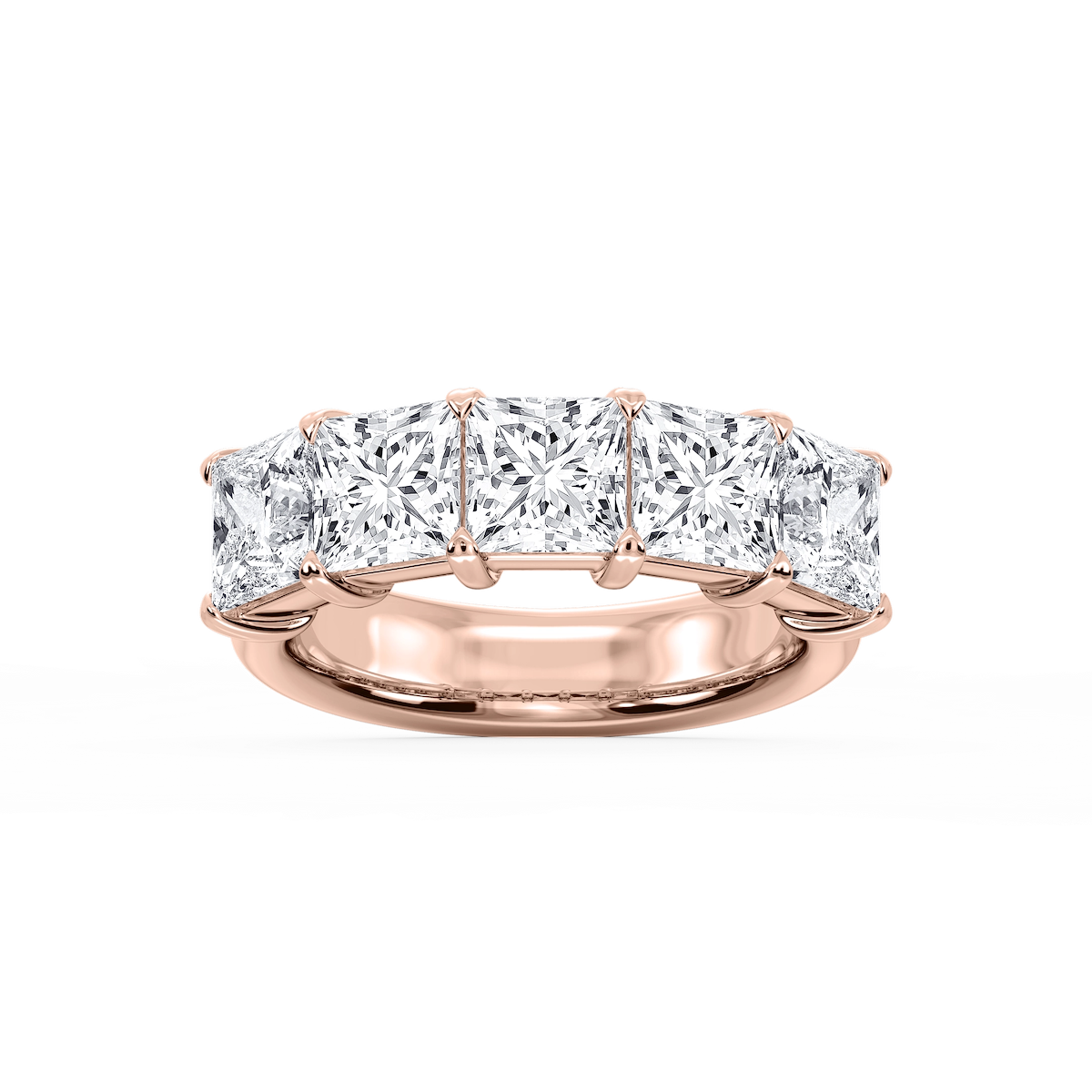 Kate Princess Lab Grown Diamond 5-Stone V-Prong Anniversary Band