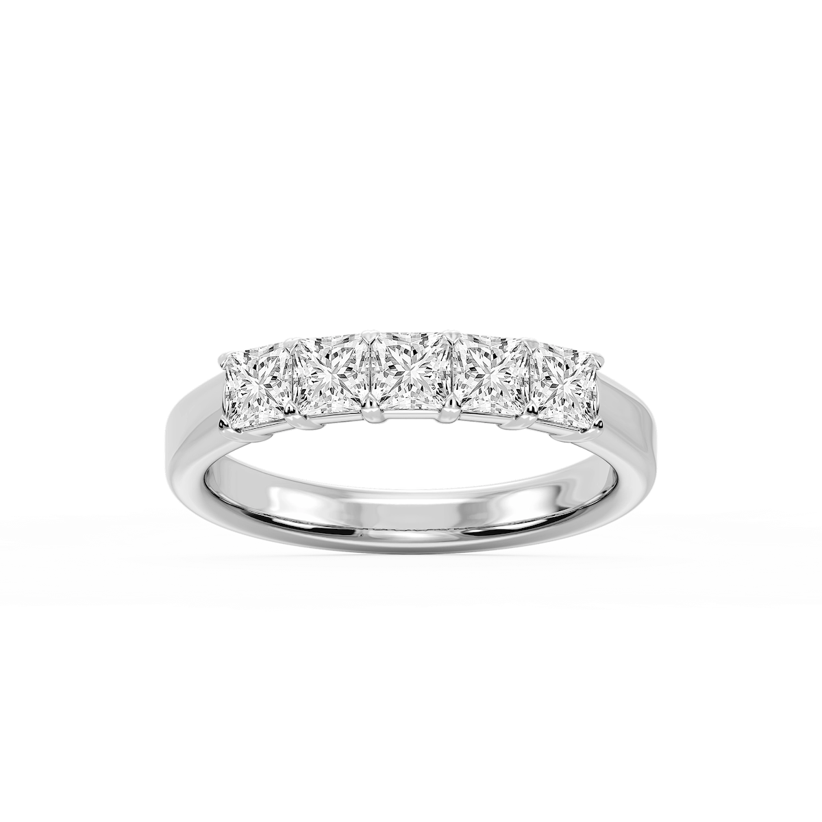 Kate Princess Lab Grown Diamond 5-Stone V-Prong Anniversary Band