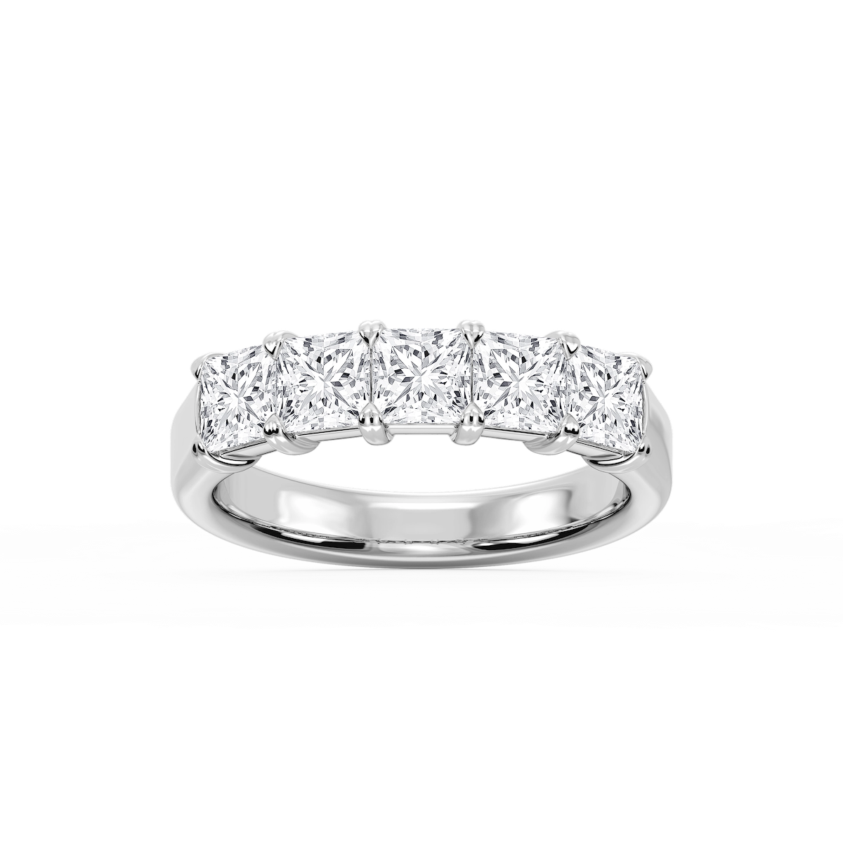 Kate Princess Lab Grown Diamond 5-Stone V-Prong Anniversary Band