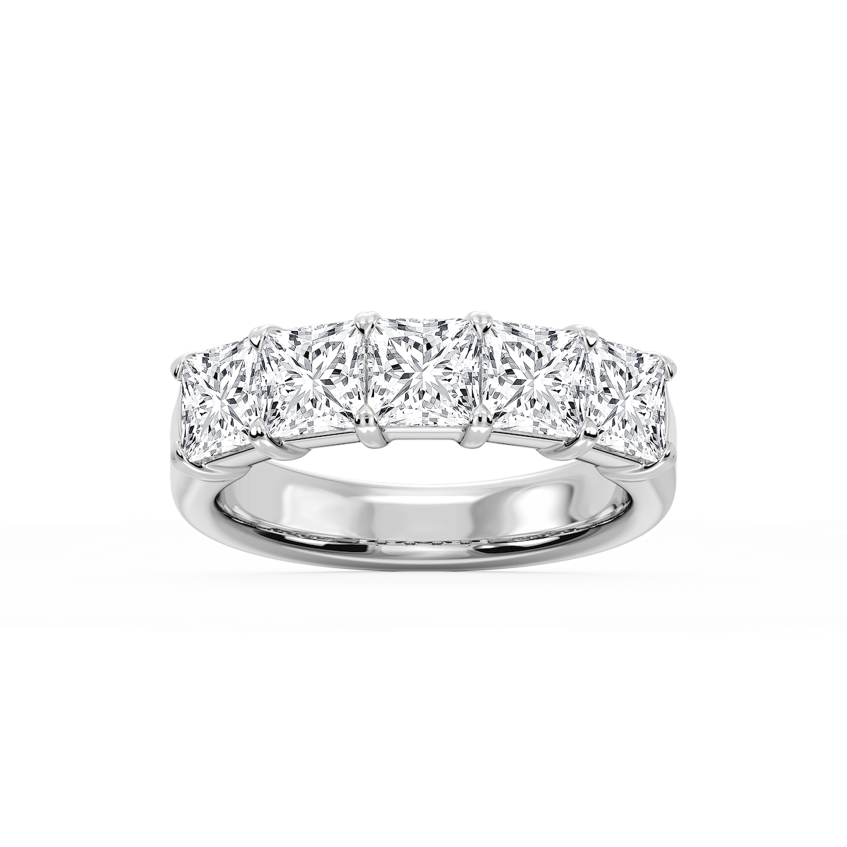 Kate Princess Lab Grown Diamond 5-Stone V-Prong Anniversary Band