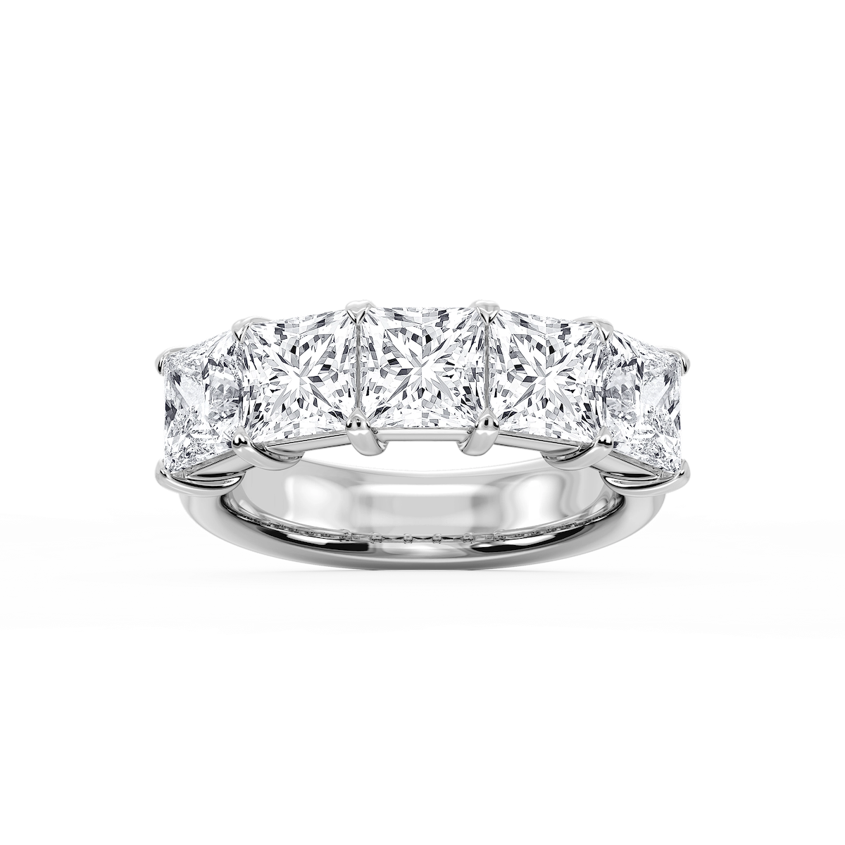 Kate Princess Lab Grown Diamond 5-Stone V-Prong Anniversary Band