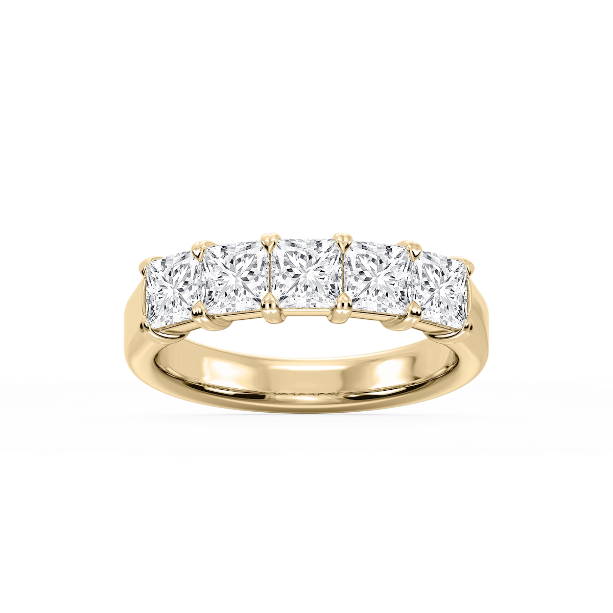 Kate Princess Lab Grown Diamond 5-Stone V-Prong Anniversary Band