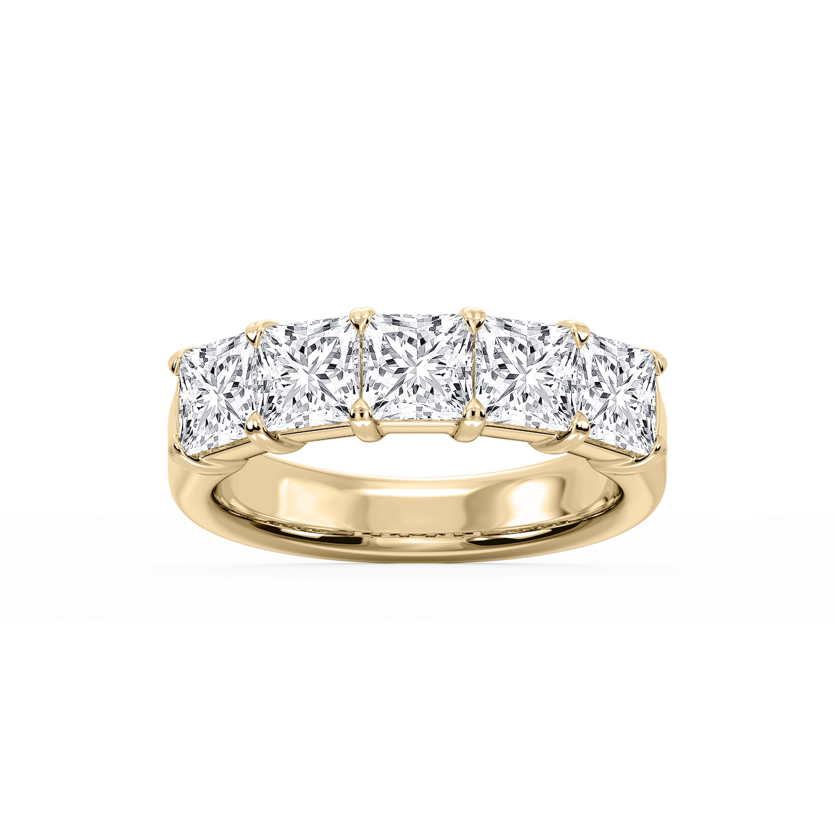 Kate Princess Lab Grown Diamond 5-Stone V-Prong Anniversary Band