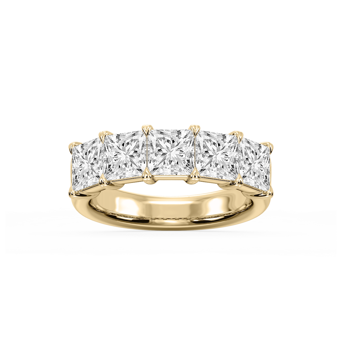 Kate Princess Lab Grown Diamond 5-Stone V-Prong Anniversary Band