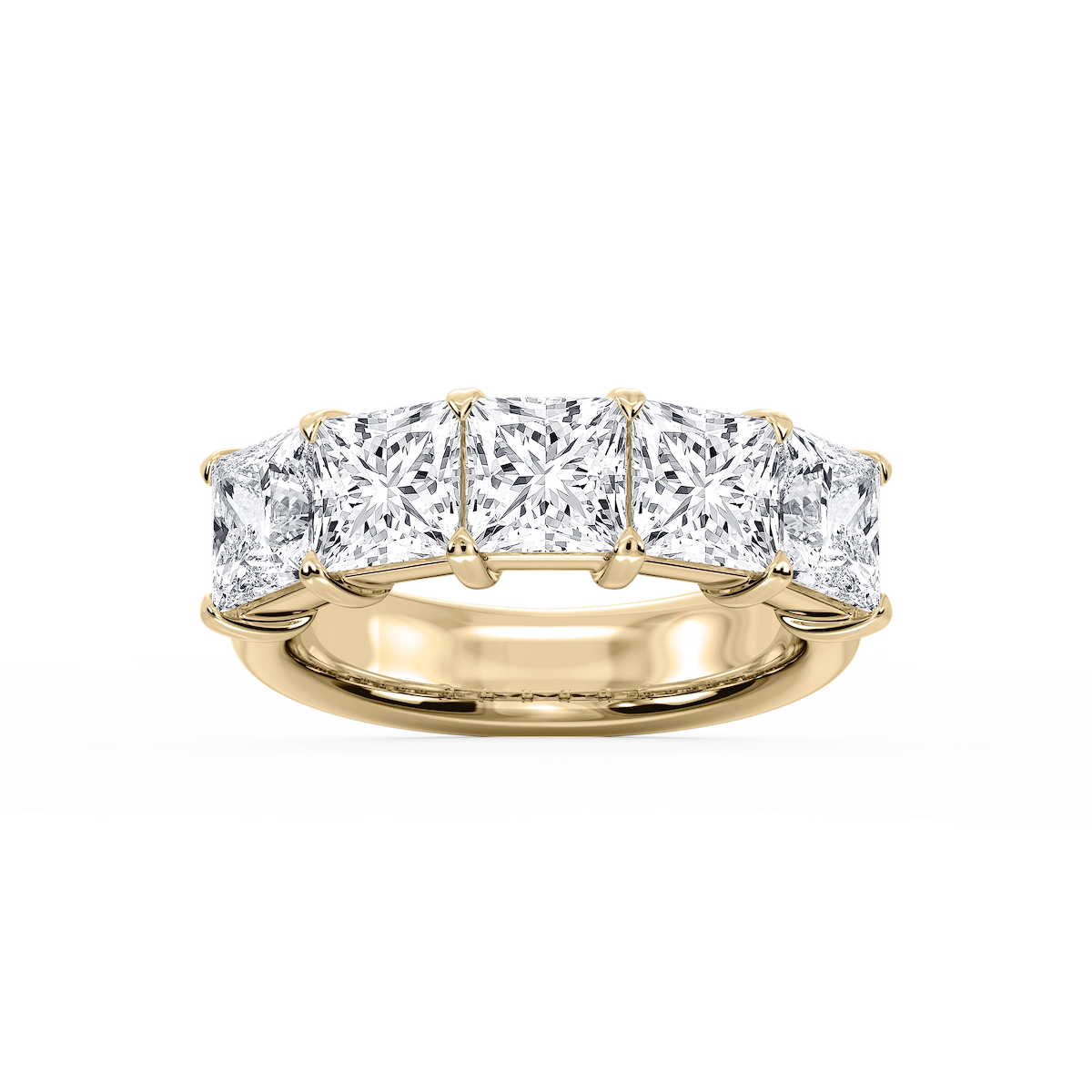 Kate Princess Lab Grown Diamond 5-Stone V-Prong Anniversary Band