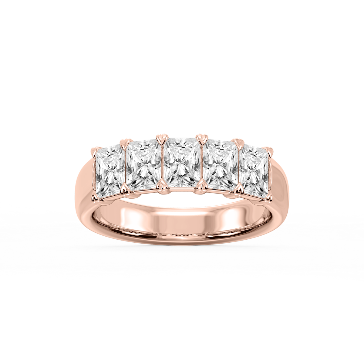 Kate Radiant Lab Grown Diamond 5-Stone V-Prong Anniversary Band