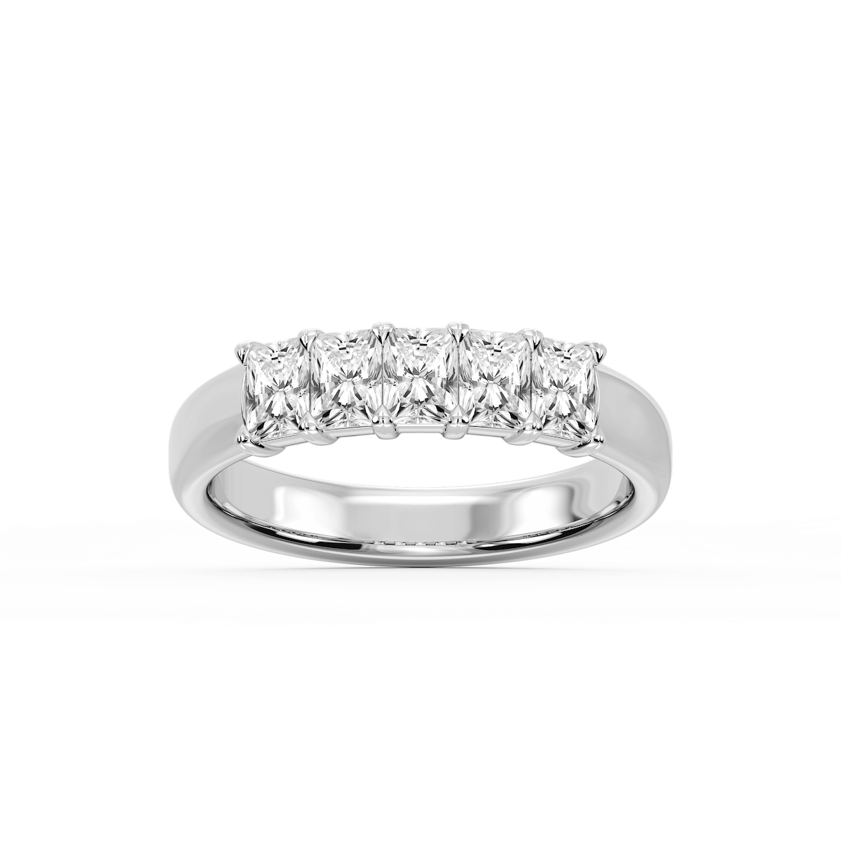 Kate Radiant Lab Grown Diamond 5-Stone V-Prong Anniversary Band