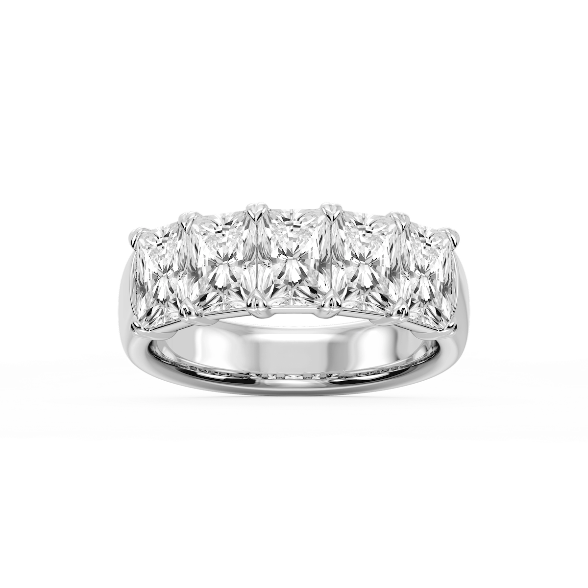 Kate Radiant Lab Grown Diamond 5-Stone V-Prong Anniversary Band
