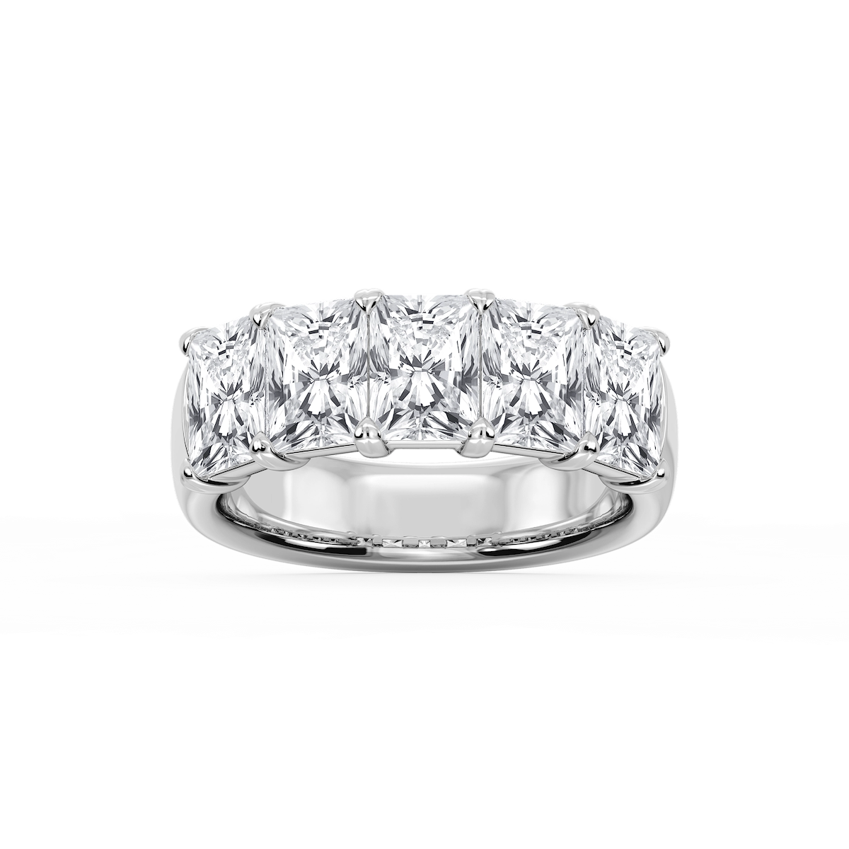 Kate Radiant Lab Grown Diamond 5-Stone V-Prong Anniversary Band