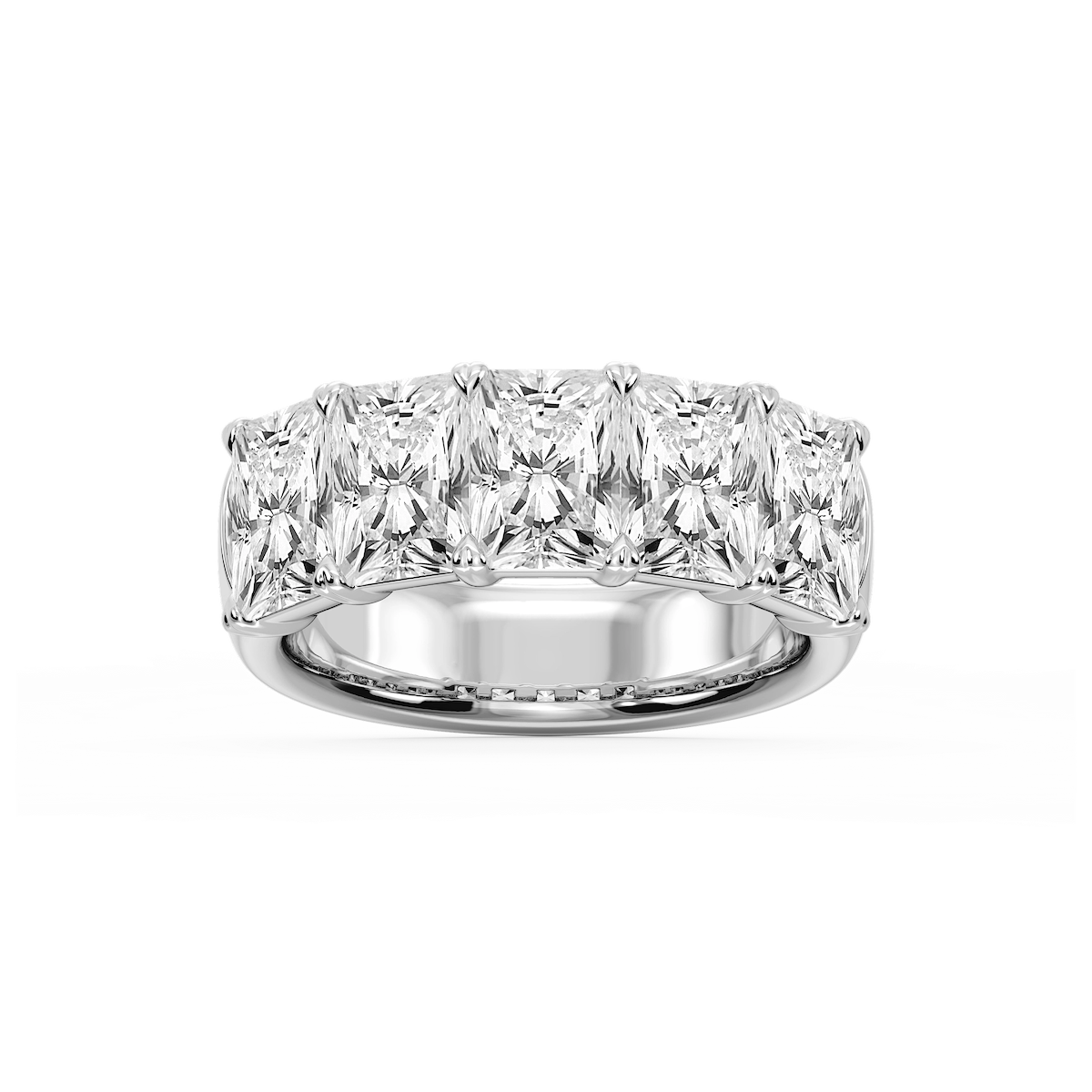 Kate Radiant Lab Grown Diamond 5-Stone V-Prong Anniversary Band