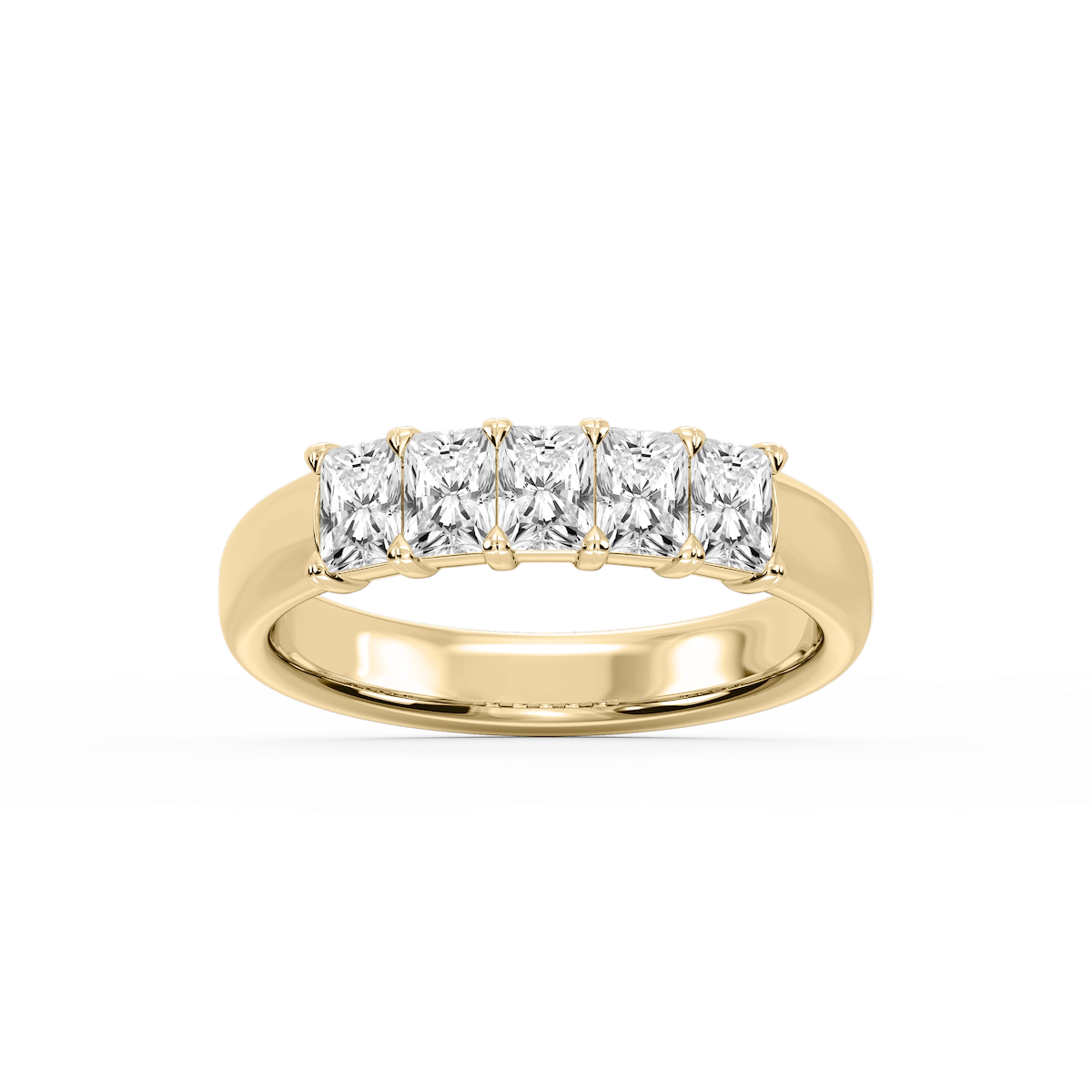 Kate Radiant Lab Grown Diamond 5-Stone V-Prong Anniversary Band