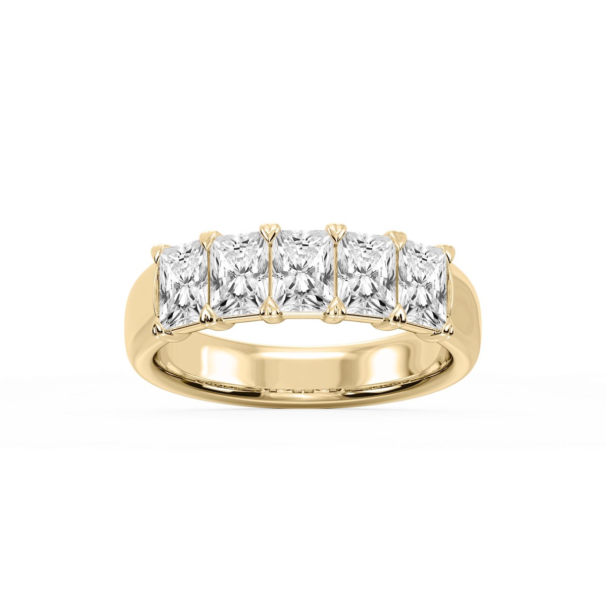 Kate Radiant Lab Grown Diamond 5-Stone V-Prong Anniversary Band