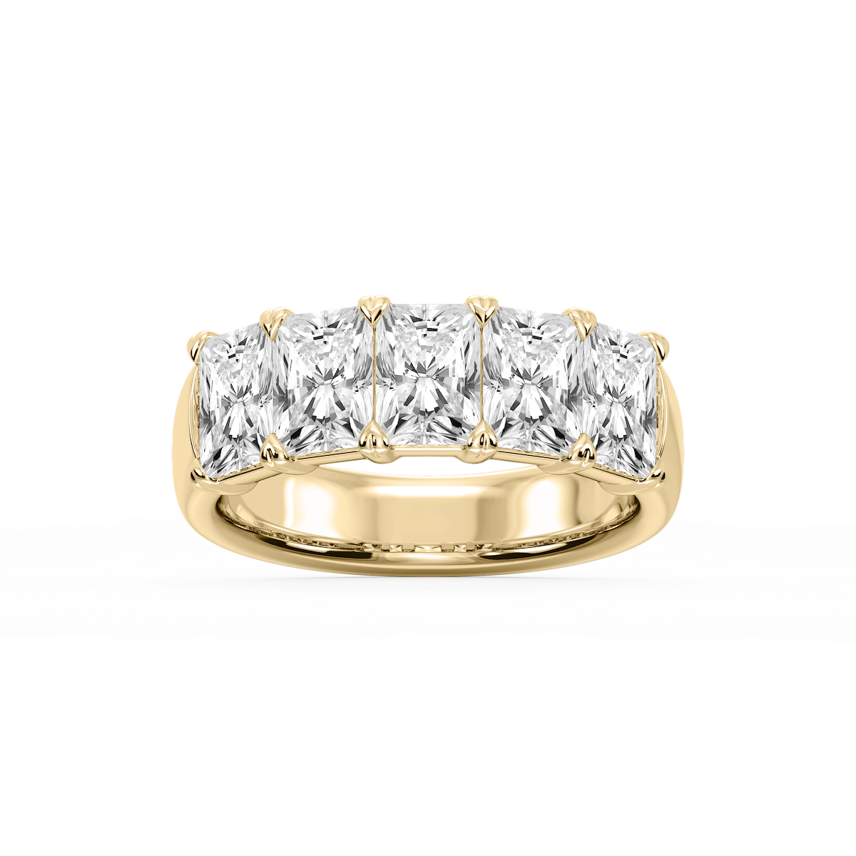 Kate Radiant Lab Grown Diamond 5-Stone V-Prong Anniversary Band