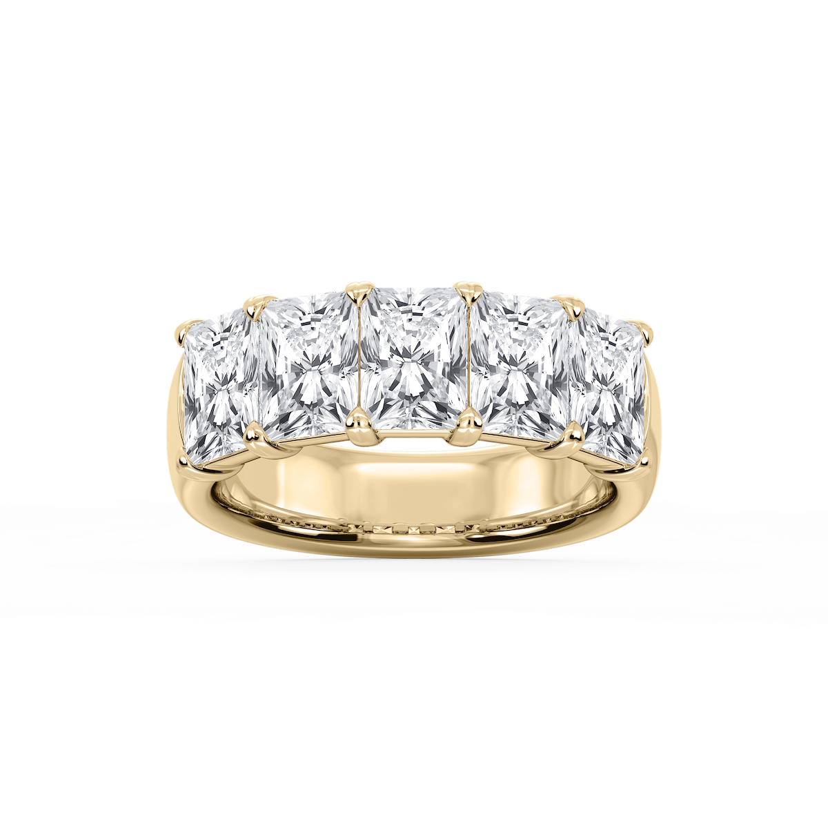 Kate Radiant Lab Grown Diamond 5-Stone V-Prong Anniversary Band