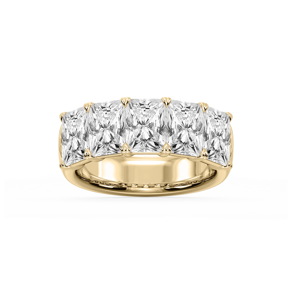 Kate Radiant Lab Grown Diamond 5-Stone V-Prong Anniversary Band