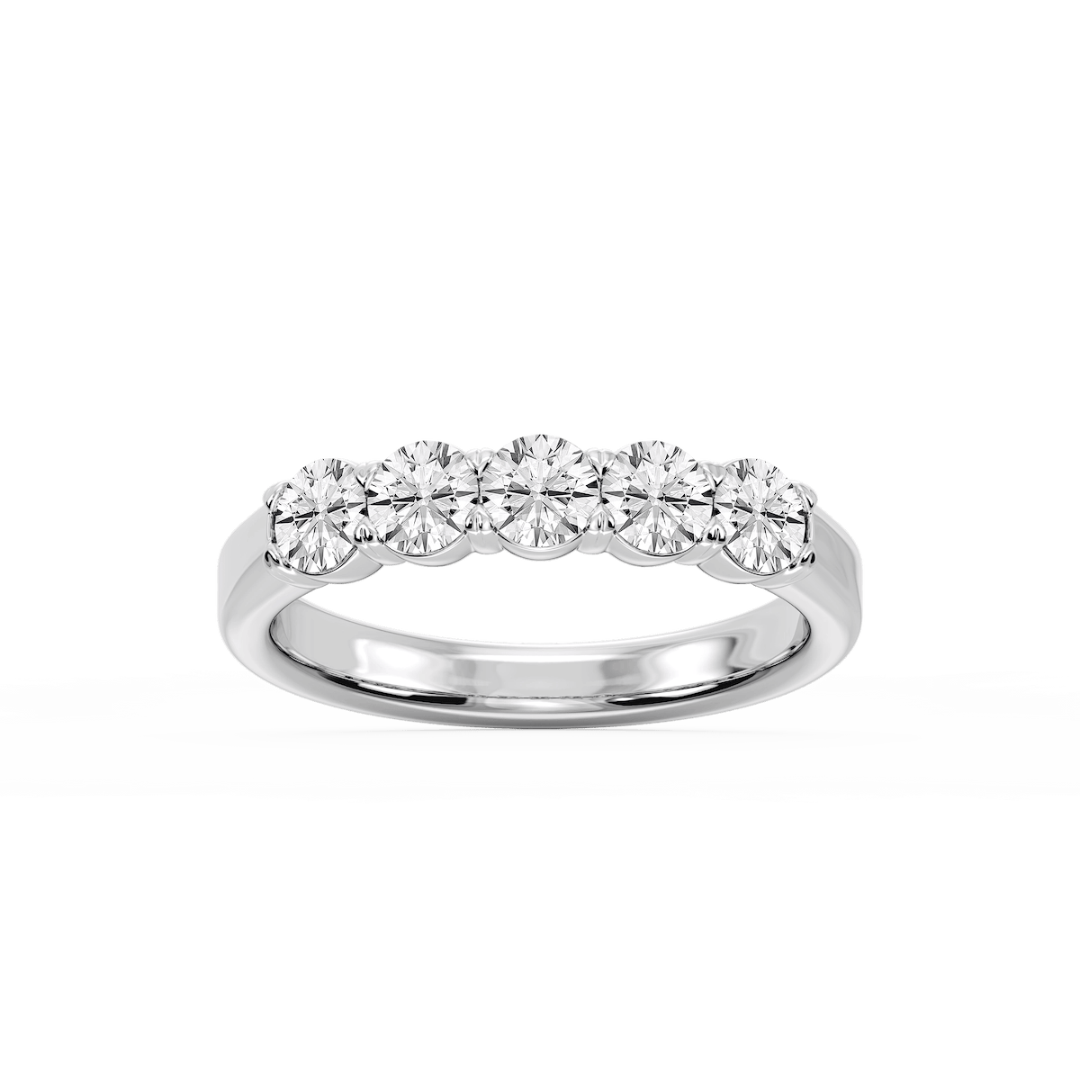 Kate Round Lab Grown Diamond 5-Stone V-Prong Anniversary Band