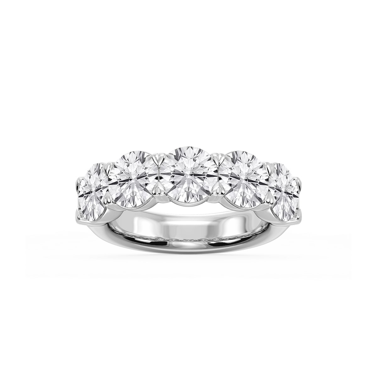 Kate Round Lab Grown Diamond 5-Stone V-Prong Anniversary Band