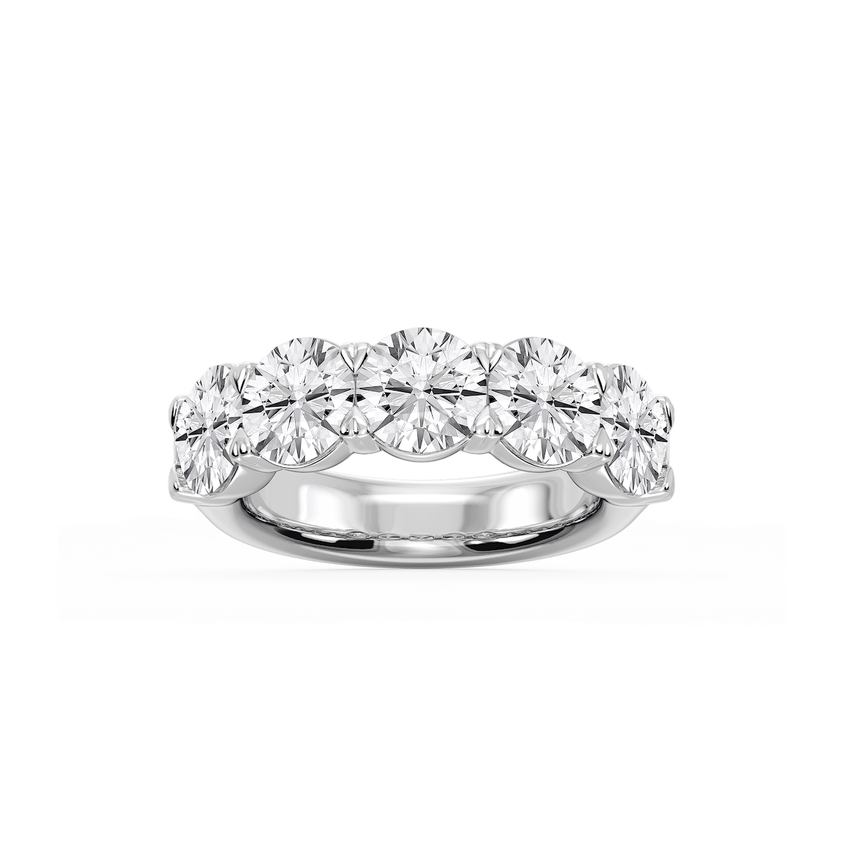 Kate Round Lab Grown Diamond 5-Stone V-Prong Anniversary Band