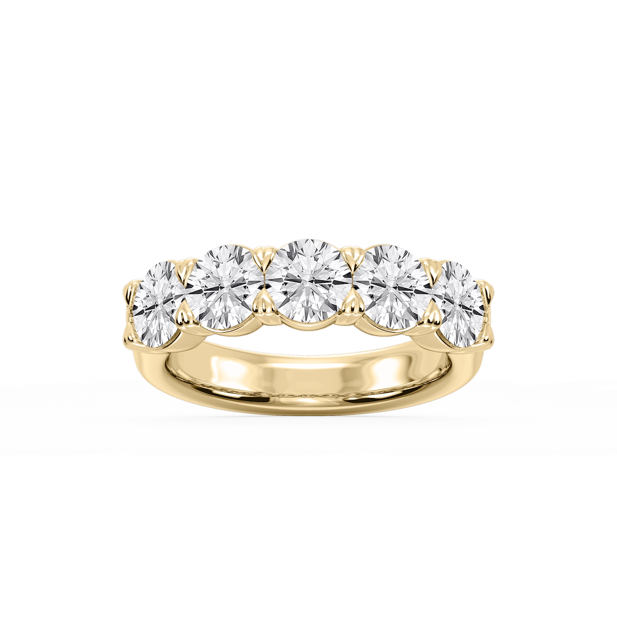 Kate Round Lab Grown Diamond 5-Stone V-Prong Anniversary Band