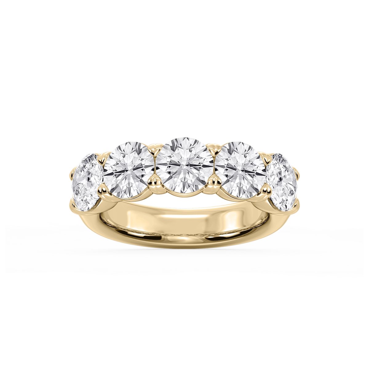 Kate Round Lab Grown Diamond 5-Stone V-Prong Anniversary Band