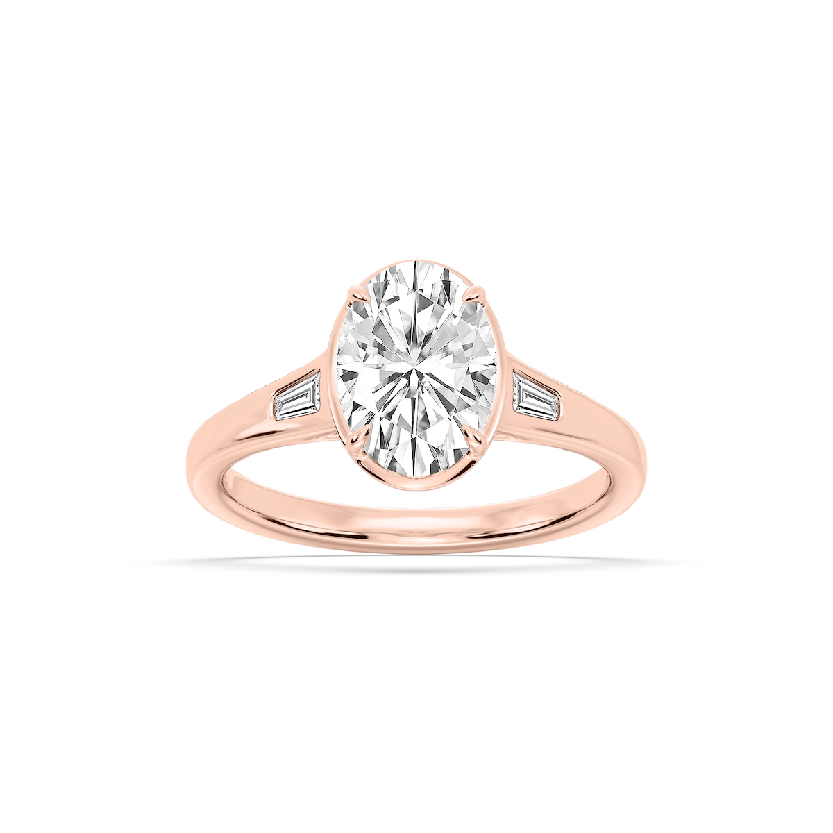 Lorelai Oval Lab Grown Diamond Vintage Bezel Engagement Ring