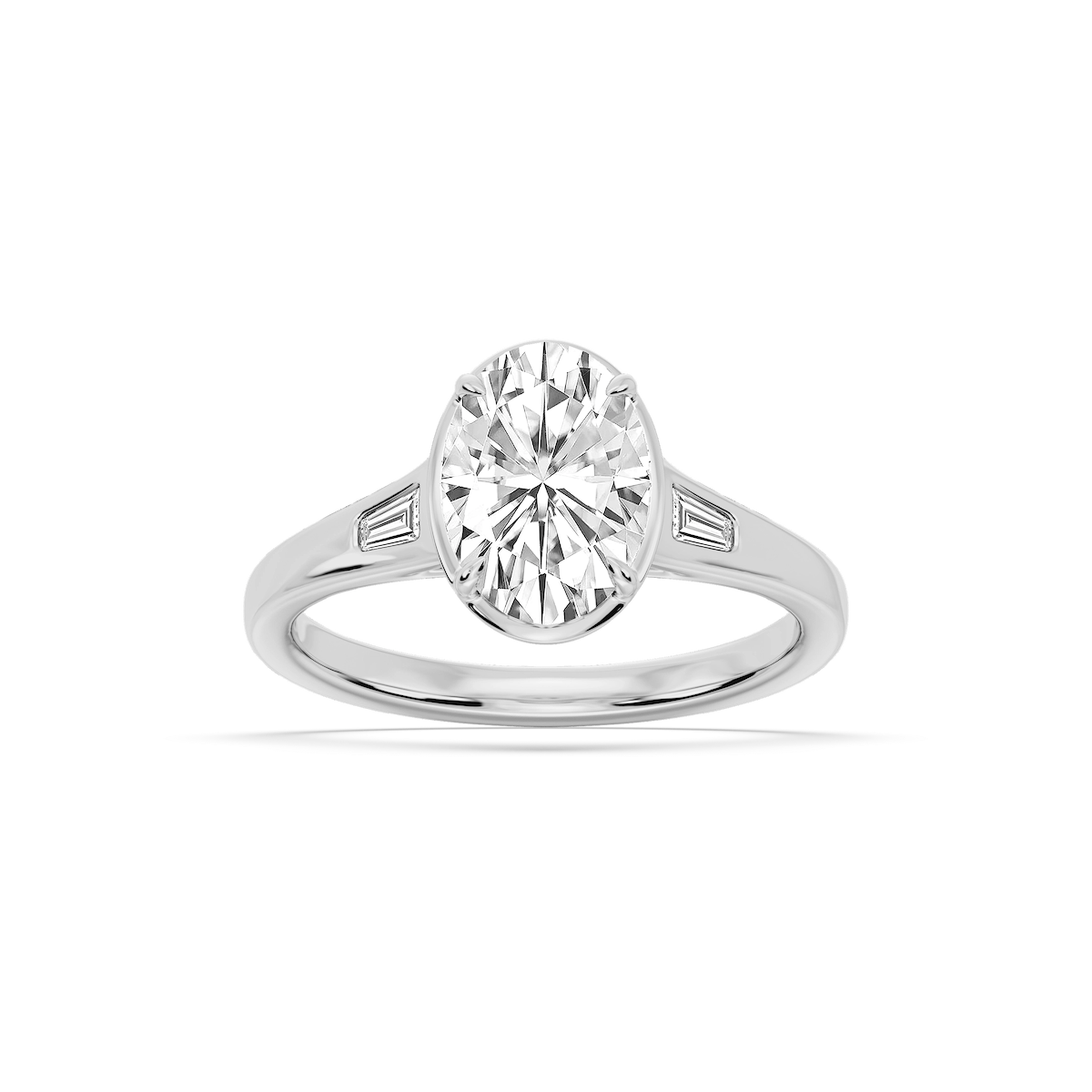 Lorelai Oval Lab Grown Diamond Vintage Bezel Engagement Ring