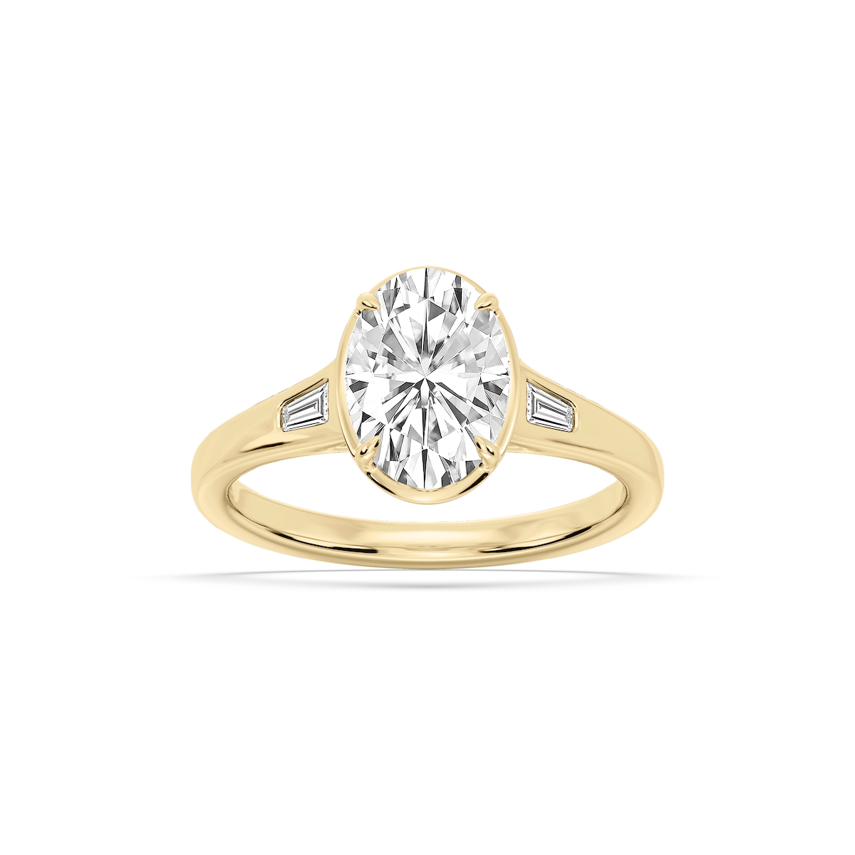 Lorelai Oval Lab Grown Diamond Vintage Bezel Engagement Ring