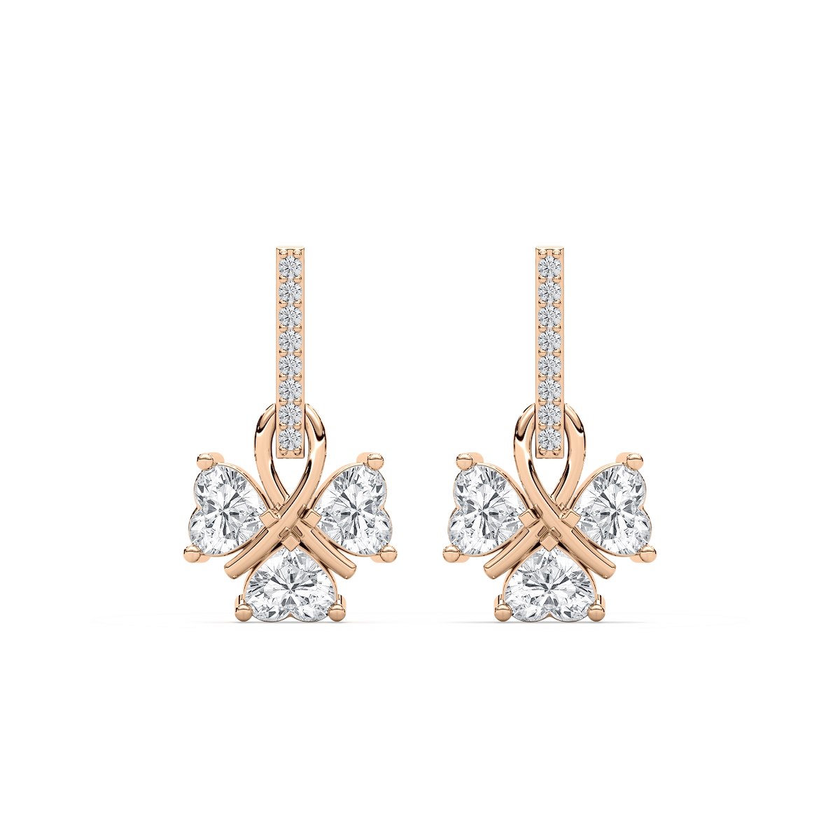 1 ¹⁄₆ ctw Lucky Heart Lab Grown Diamond Dangle Earrings
