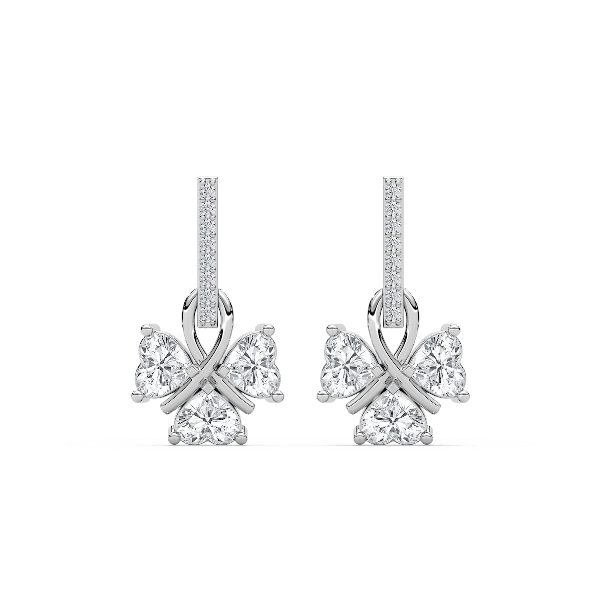 1 ¹⁄₆ ctw Lucky Heart Lab Grown Diamond Dangle Earrings