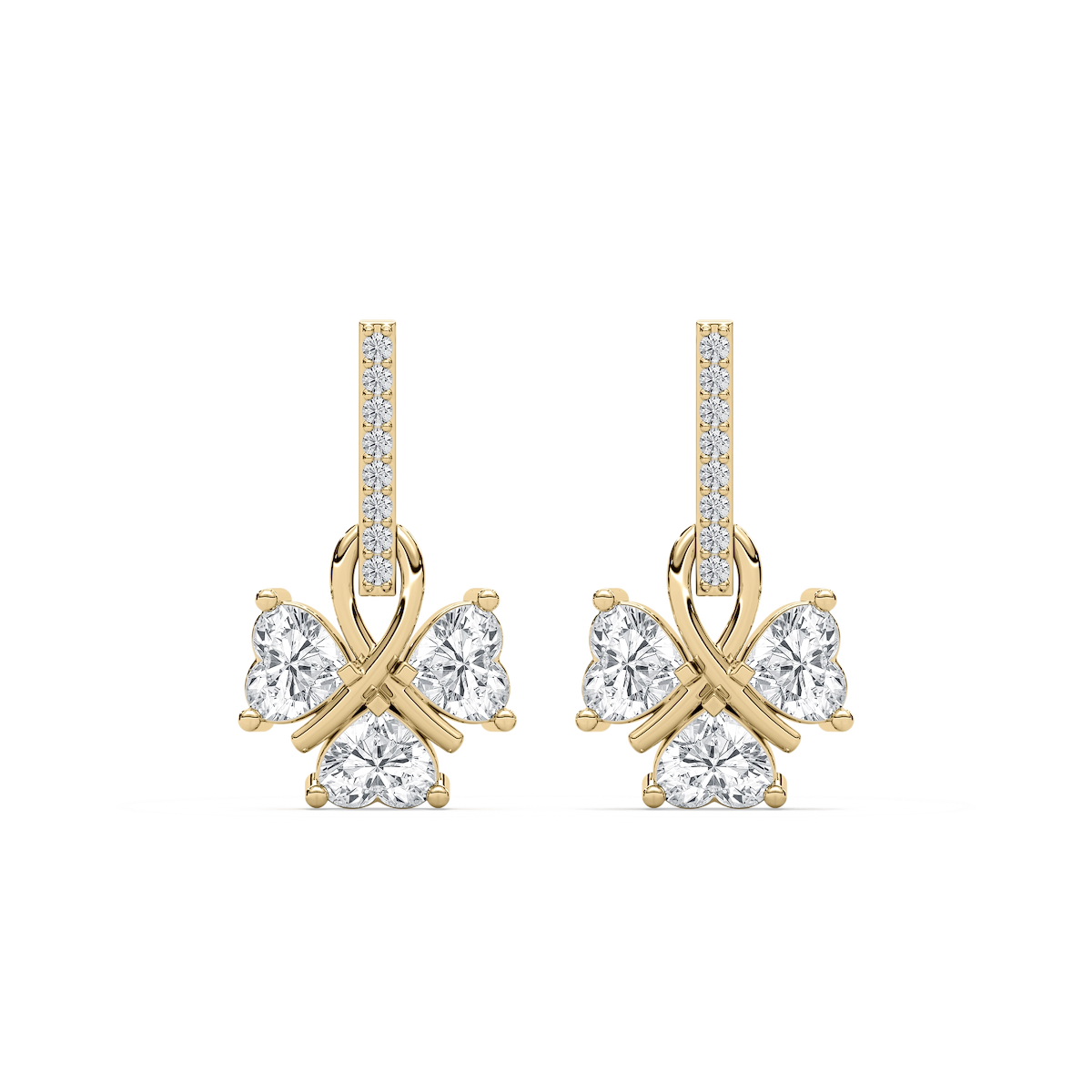 1 ¹⁄₆ ctw Lucky Heart Lab Grown Diamond Dangle Earrings