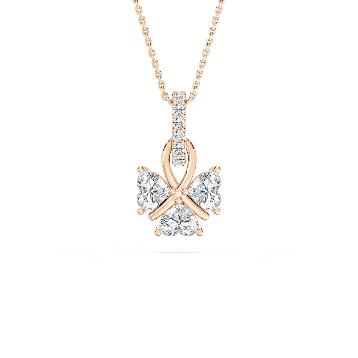 1 ctw Lab Grown Diamond Lucky Heart Pendant - 18 Inches
